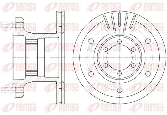 Handler.Part Brake disc REMSA 689410 1