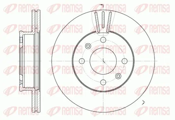 Handler.Part Brake disc REMSA 695810 1