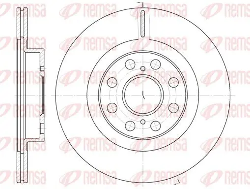 Handler.Part Brake disc REMSA 696110 1