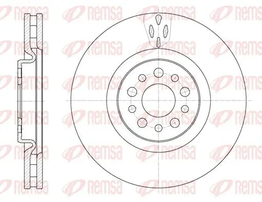 Handler.Part Brake disc REMSA 698010 1