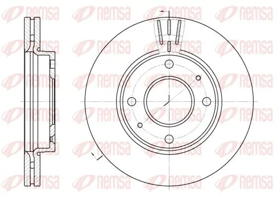 Handler.Part Brake disc REMSA 698710 1