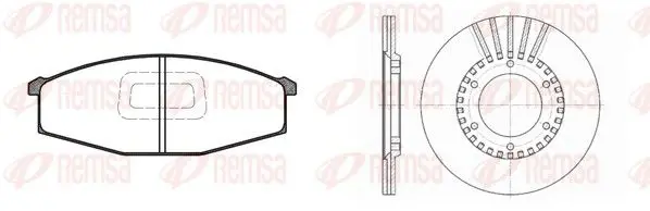 Handler.Part Brake set, disc brakes REMSA 812900 1