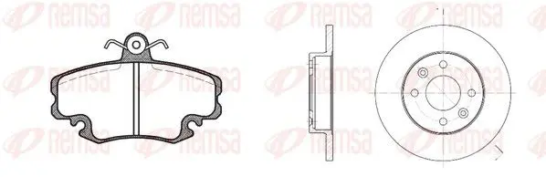 Handler.Part Brake set, disc brakes REMSA 814104 1