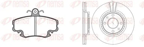 Handler.Part Brake set, disc brakes REMSA 814106 1