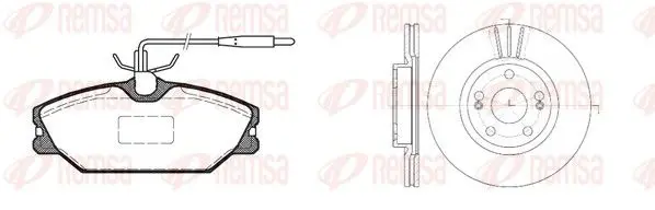 Handler.Part Brake set, disc brakes REMSA 820805 1