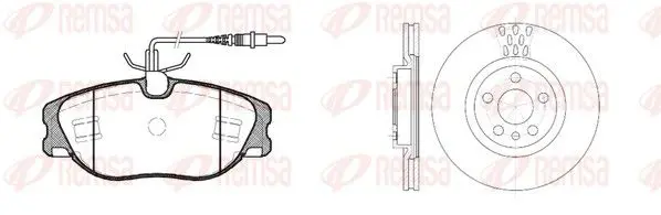 Handler.Part Brake set, disc brakes REMSA 830500 1