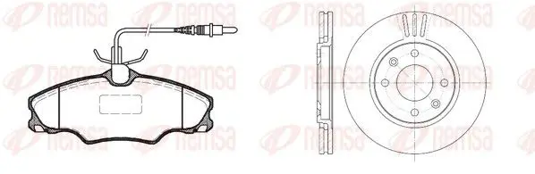 Handler.Part Brake set, disc brakes REMSA 860300 1