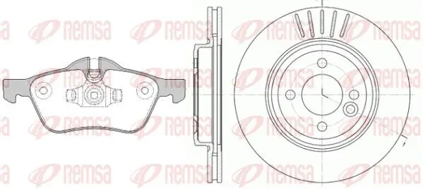 Handler.Part Brake set, disc brakes REMSA 886400 1