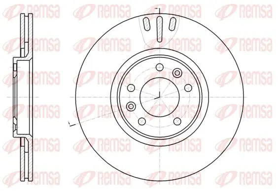 Handler.Part Brake disc REMSA 6105110 1