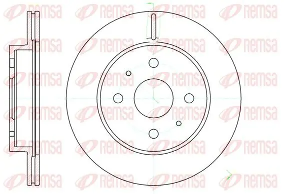 Handler.Part Brake disc REMSA 6119010 1