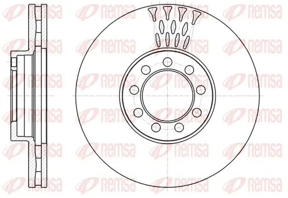 Handler.Part Brake disc REMSA 6129810 1