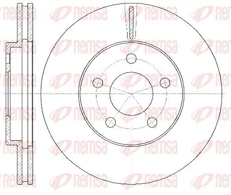 Handler.Part Brake disc REMSA 6136910 1