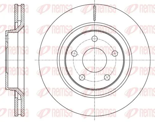 Handler.Part Brake disc REMSA 6161010 1