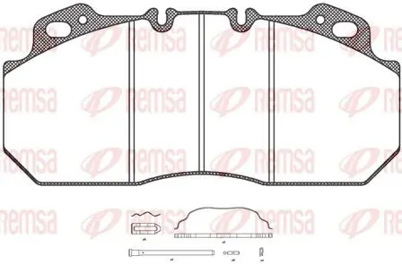 Handler.Part Brake pad set, disc brake REMSA JCA62230 1