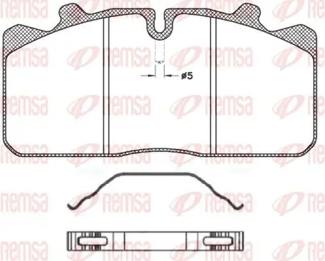 Handler.Part Brake pad set, disc brake REMSA JCA65800 1