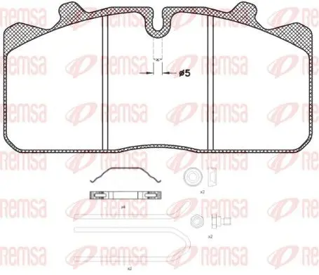 Handler.Part Brake pad set, disc brake REMSA JCA65830 1