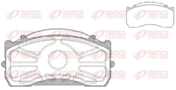 Handler.Part Brake pad set, disc brake REMSA JCA81500 1