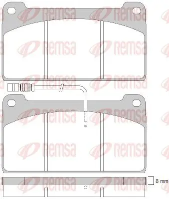 Handler.Part Brake pad set, disc brake REMSA JCA82340 1