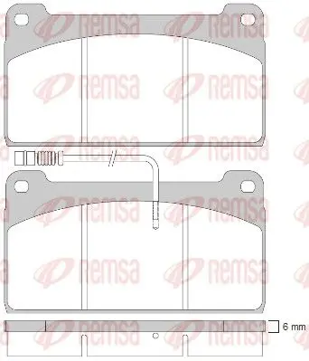 Handler.Part Brake pad set, disc brake REMSA JCA82341 1