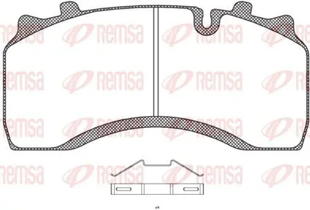 Handler.Part Brake pad set, disc brake REMSA JCA103200 1