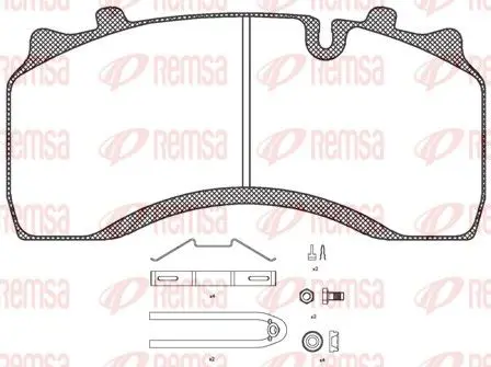 Handler.Part Brake pad set, disc brake REMSA JCA103230 1