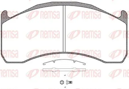 Handler.Part Brake pad set, disc brake REMSA JCA107200 1