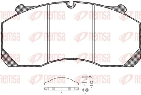 Handler.Part Brake pad set, disc brake REMSA JCA115780 1