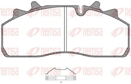 Handler.Part Brake pad set, disc brake REMSA JCA125400 1