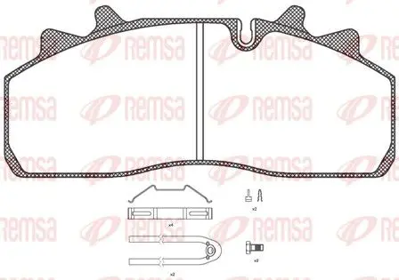 Handler.Part Brake pad set, disc brake REMSA JCA125480 1