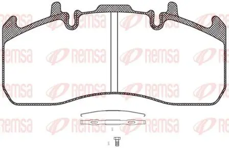 Handler.Part Brake pad set, disc brake REMSA JCA131700 1