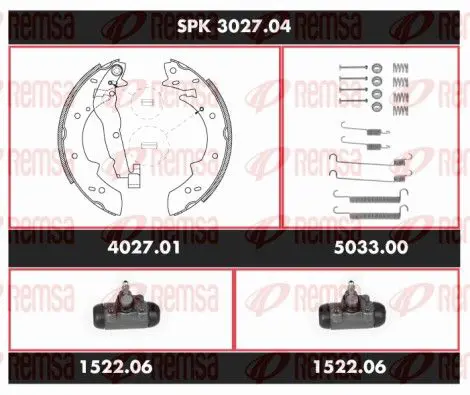 Handler.Part Brake set, drum brakes REMSA SPK302704 1