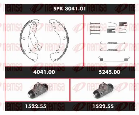 Handler.Part Brake set, drum brakes REMSA SPK304101 1