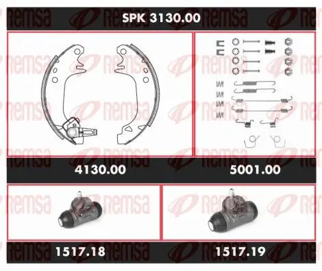 Handler.Part Brake set, drum brakes REMSA SPK313000 1