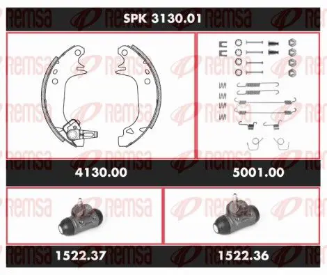 Handler.Part Brake set, drum brakes REMSA SPK313001 1