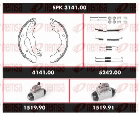 Handler.Part Brake set, drum brakes REMSA SPK314100 1