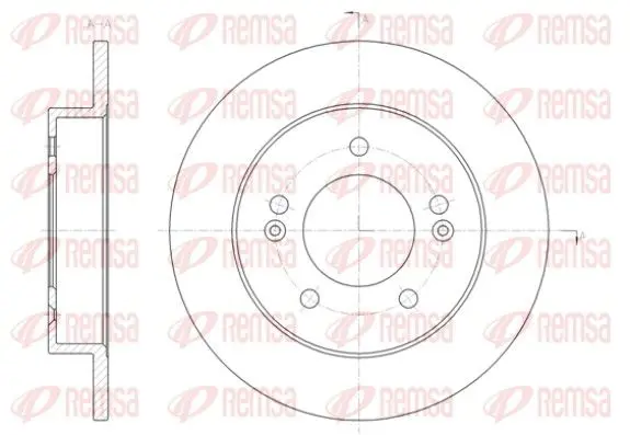 Handler.Part Brake disc REMSA 6143200 1