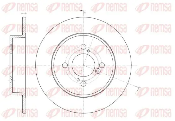 Handler.Part Brake disc REMSA 6148300 1