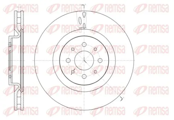 Handler.Part Brake disc REMSA 6139110 1