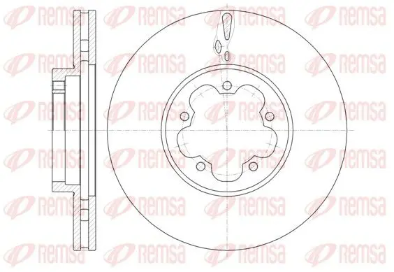 Handler.Part Brake disc REMSA 6146010 1