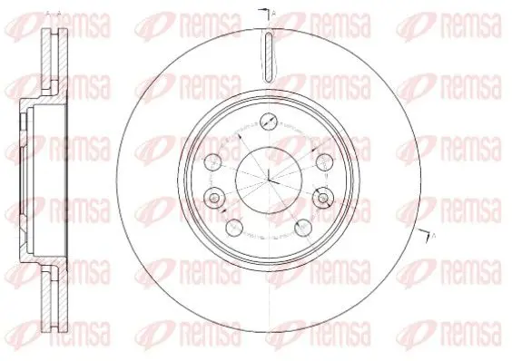 Handler.Part Brake disc REMSA 6143010 1