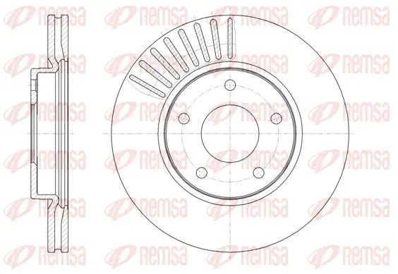 Handler.Part Brake disc REMSA 6146610 1