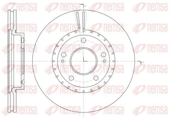 Handler.Part Brake disc REMSA 6143410 1