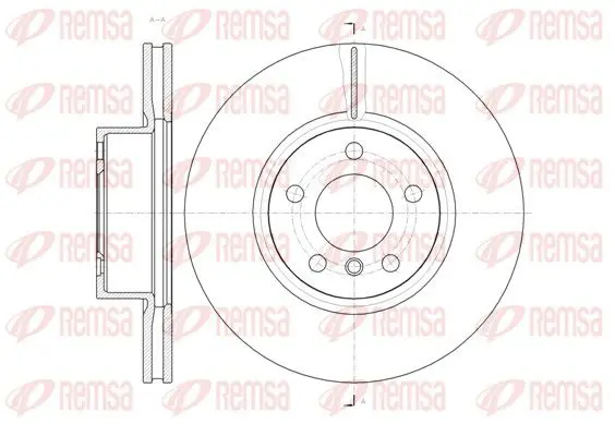 Handler.Part Brake disc REMSA 6145410 1