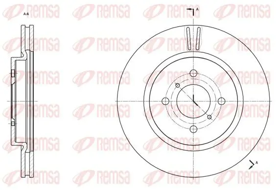 Handler.Part Brake disc REMSA 6153810 1