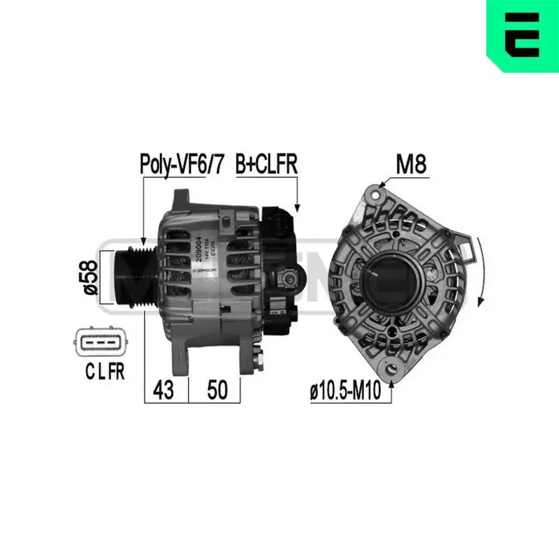 Handler.Part Alternator ERA 209004 1