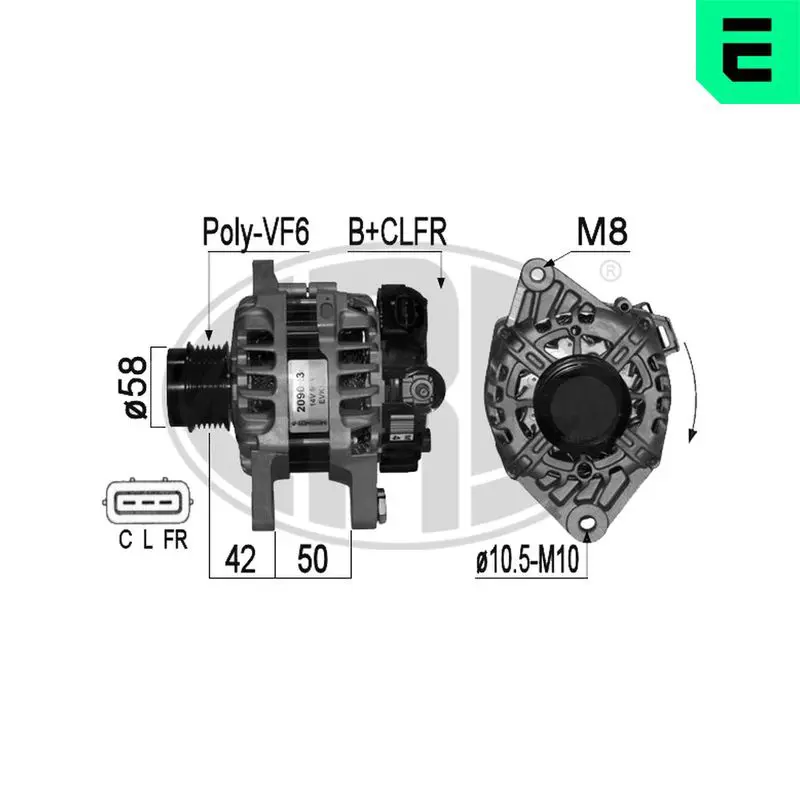 Handler.Part Alternator ERA 209023 1