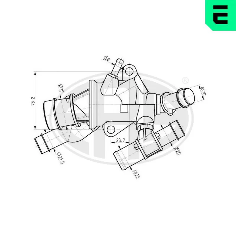 Handler.Part Thermostat, coolant ERA 350227 1