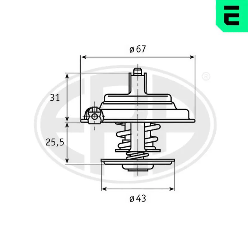 Handler.Part Thermostat, coolant ERA 350230 1