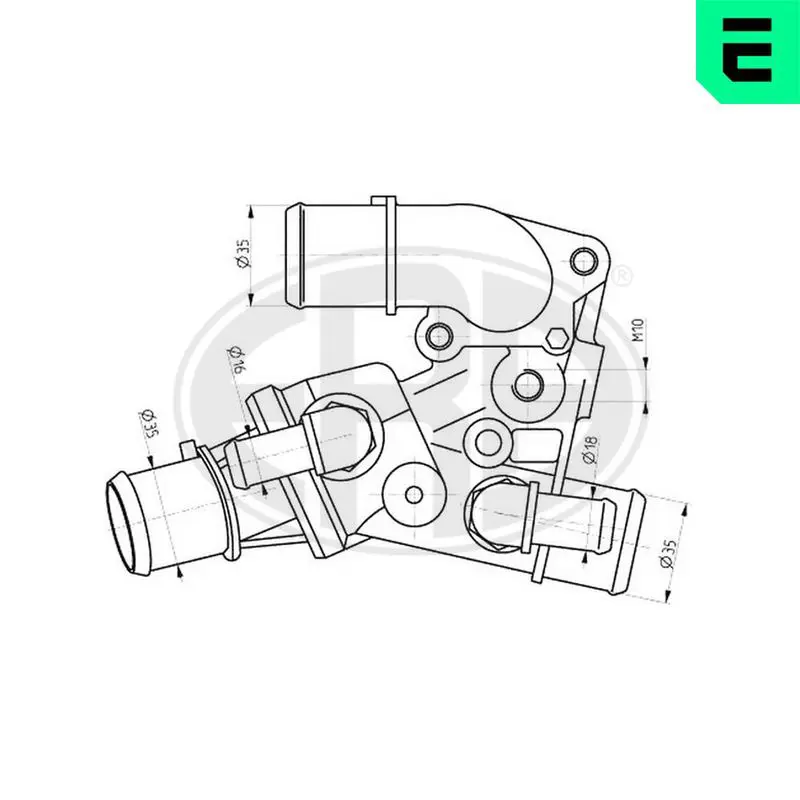 Handler.Part Thermostat, coolant ERA 350250 1