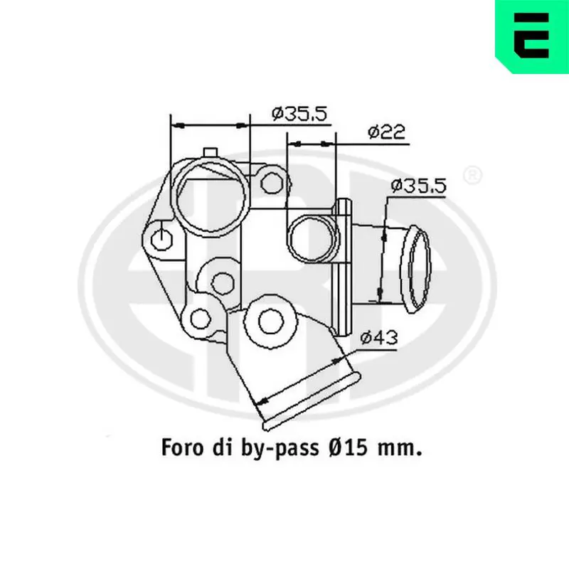 Handler.Part Thermostat, coolant ERA 350261 1